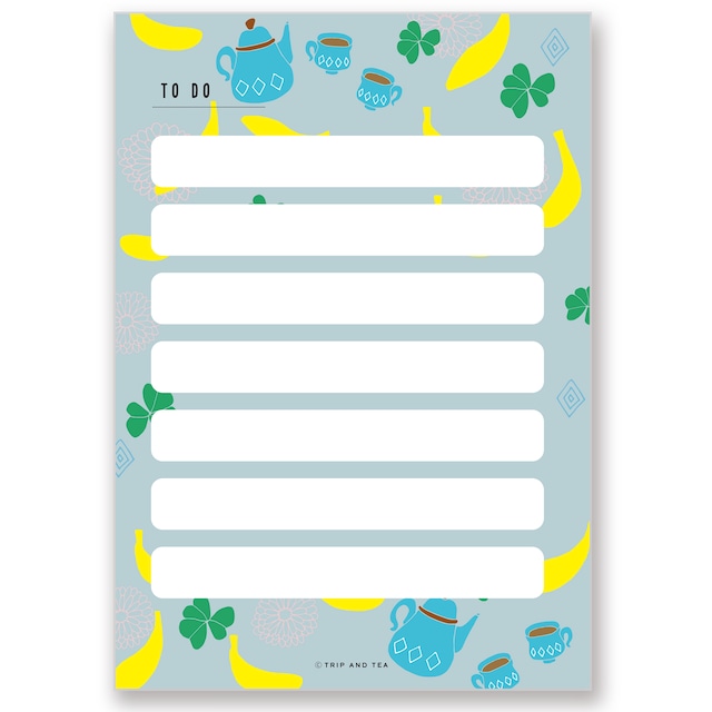 TRIP AND TEA 季節の壁掛けA4カレンダー