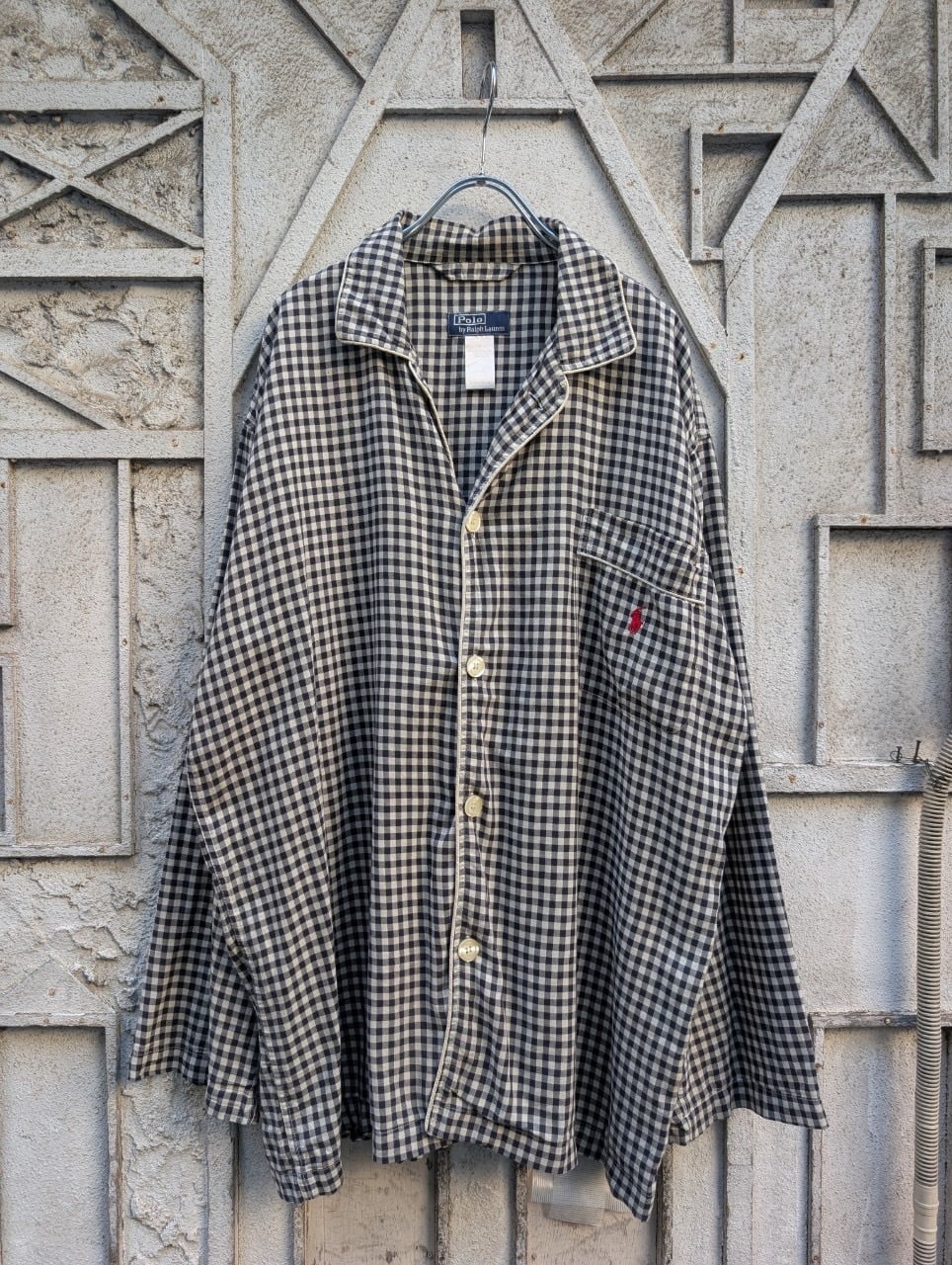 "POLO RALPH LAUREN" gingham check pajamas shirt