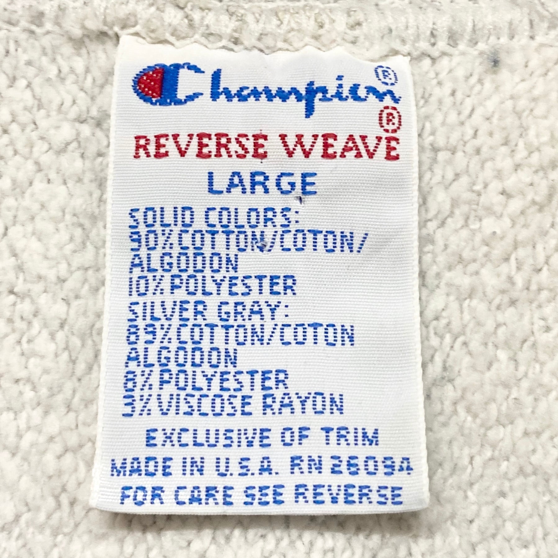 90年代 刺繍タグ Champion チャンピオン REVERSE WEAVE リバース