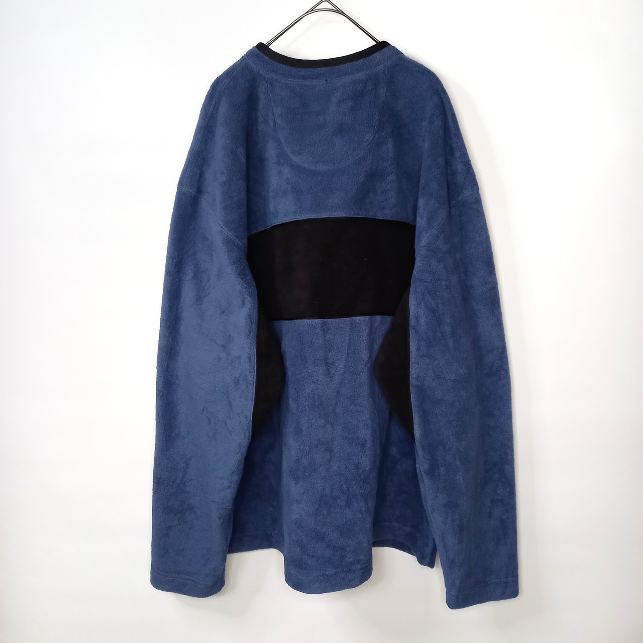 90s　アメリカ製　オールド　ギャップ　フリース　トレーナー　無地　ブルー　XL