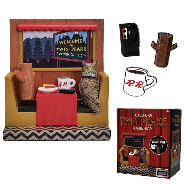 Twin Peaks Icons Bobblehead with Enamel Pin Set