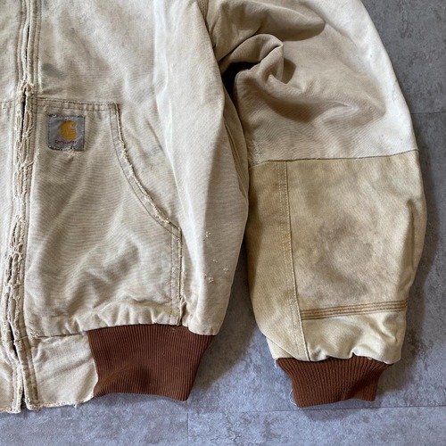 90s Carhartt アクティブジャケット ダック地 サーマルライナー 襤褸 星タグ 無地 USA製 M jacket 詳細写真8