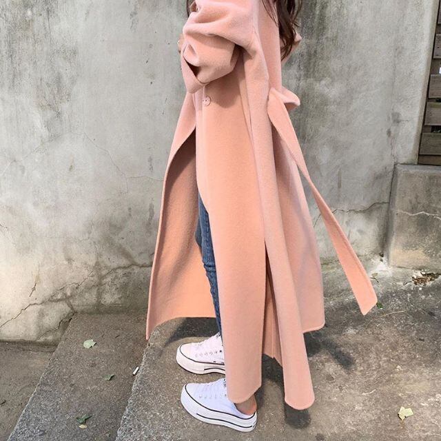 【予約販売】レディース コート カジュアル アウター きれいめ ロング丈 ガウンコート S/M/L/XL/2XL