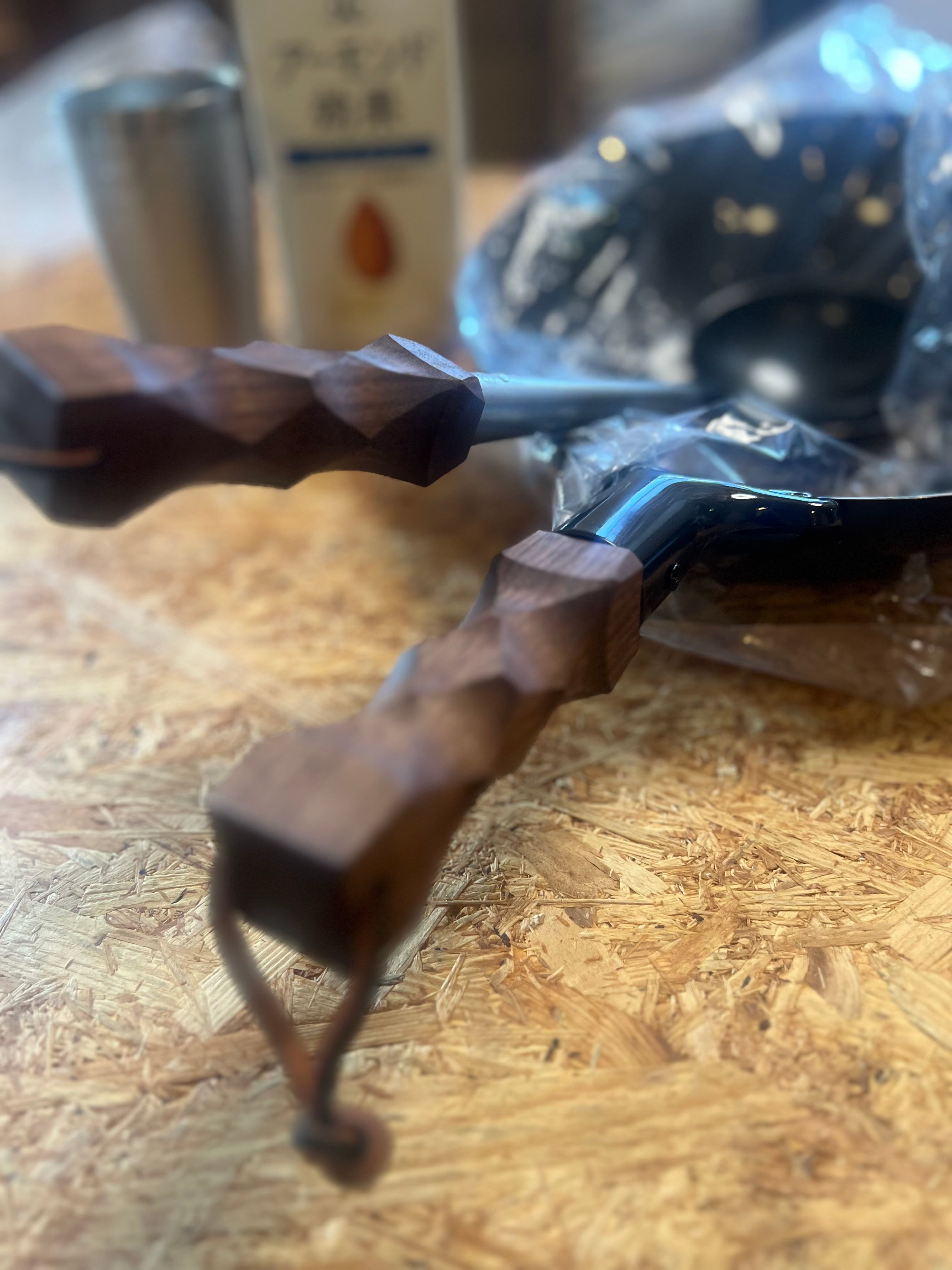 新春】アマニ油or蜜蝋プレゼント KAKUMARUおたま＆中華鍋 セット (少し