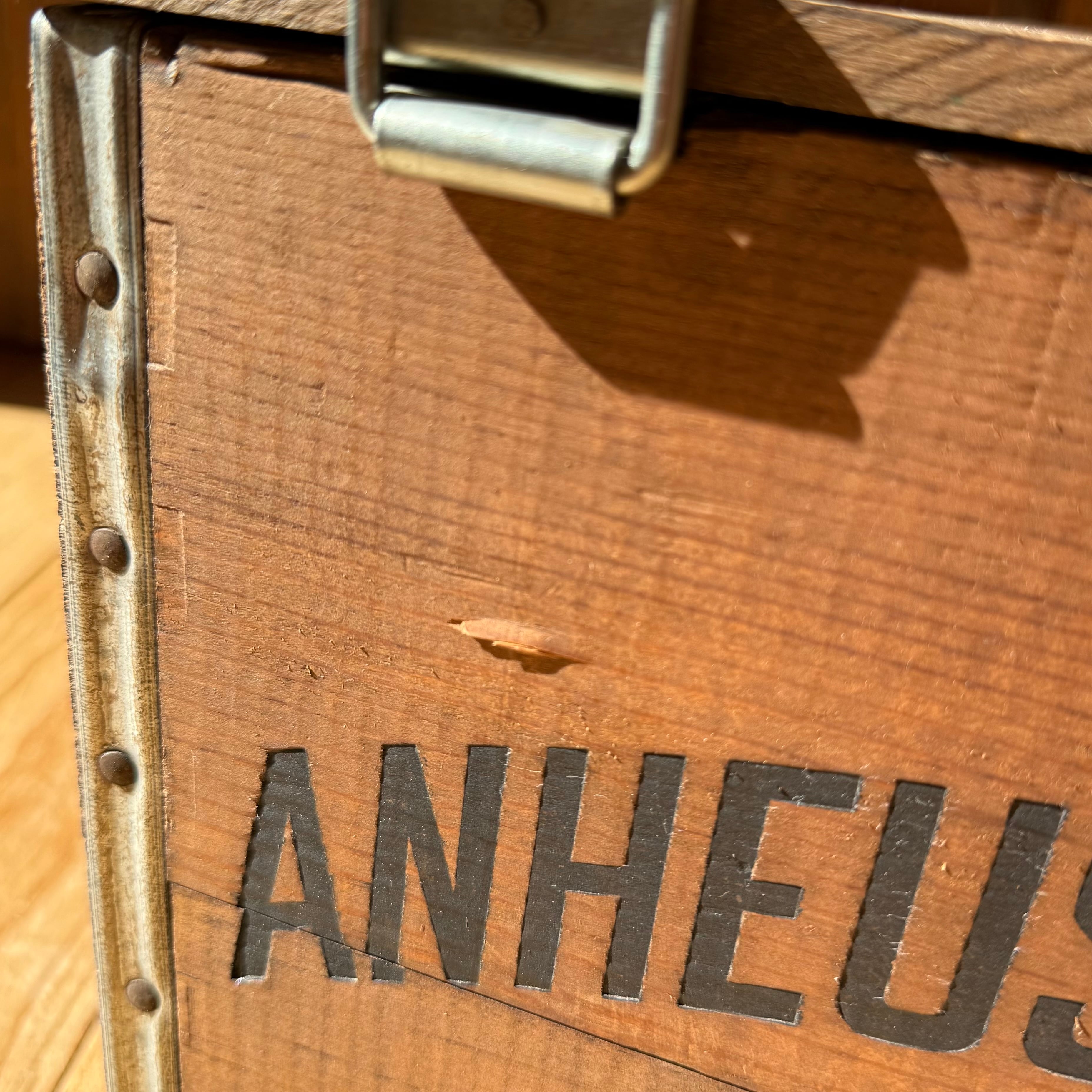 Vintage BUDWEISER Wood Box 木箱 バドワイザー 収納 ディスプレイ