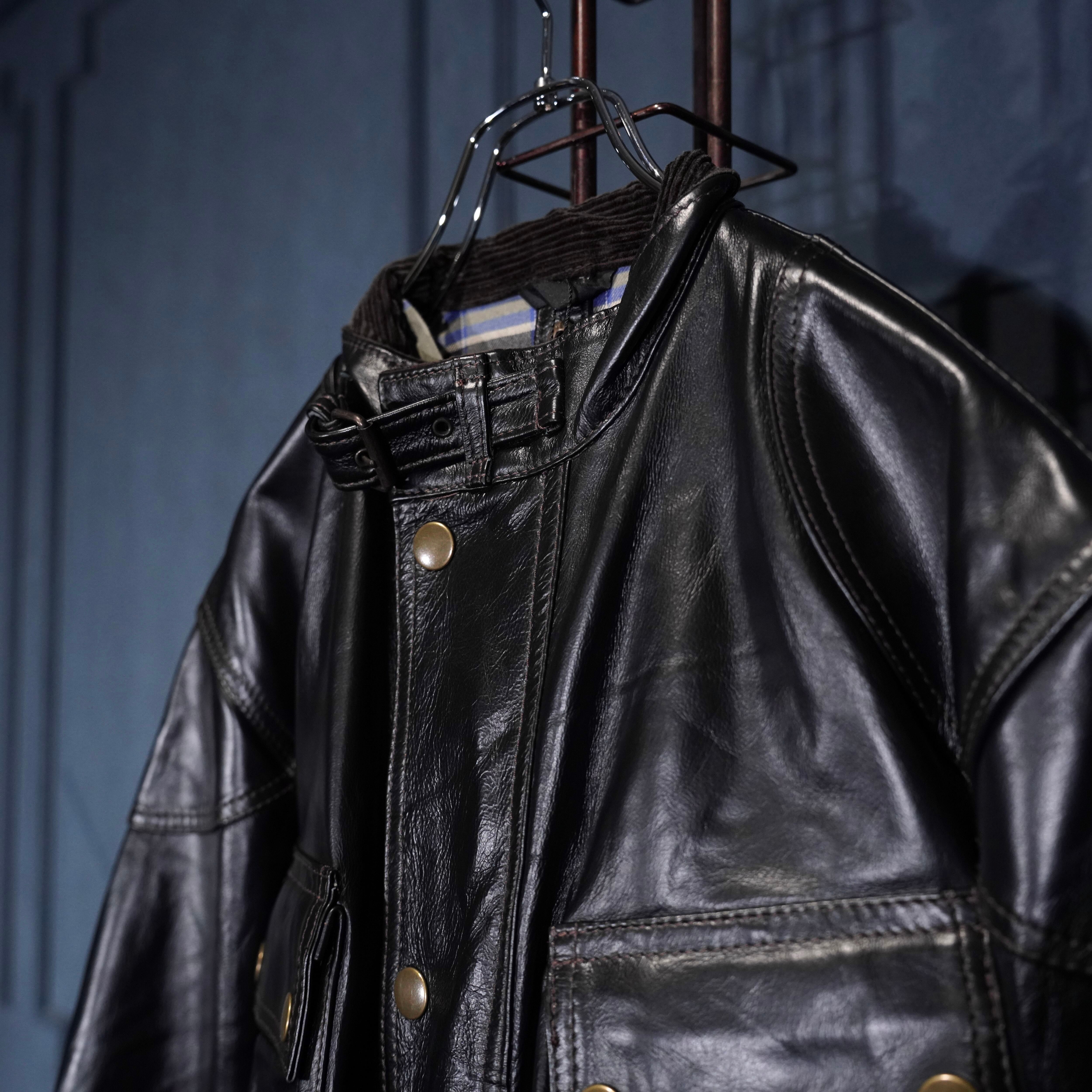 Belstaff　パンサージャケット レザー ブラック　used加工 SPECIAL ITEM* EU VINTAGE Belstaff PANTHER JACKET LEATHER JACKET