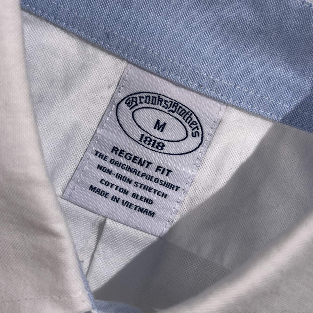 Brooks Brothers ブルックスブラザーズ REGENT FIT ノンアイロン オックスフォード BD ボタンダウン 長袖シャツ サイズ M/ホワイト系 メンズ