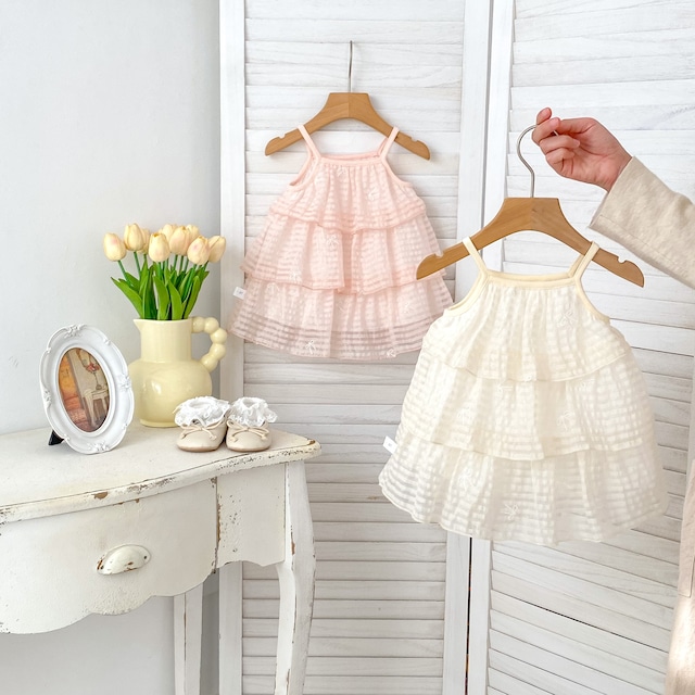 【BABY】リボンティアードキャミソールワンピース - 8