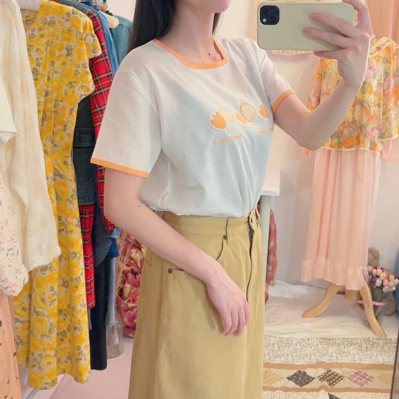 courrèges / tulip applique T-shirt