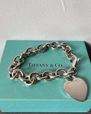 -Tiffany&Co.- silver925 heart chain bracelet