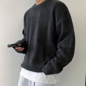 シンプルラウンドネックニット　MT0080360