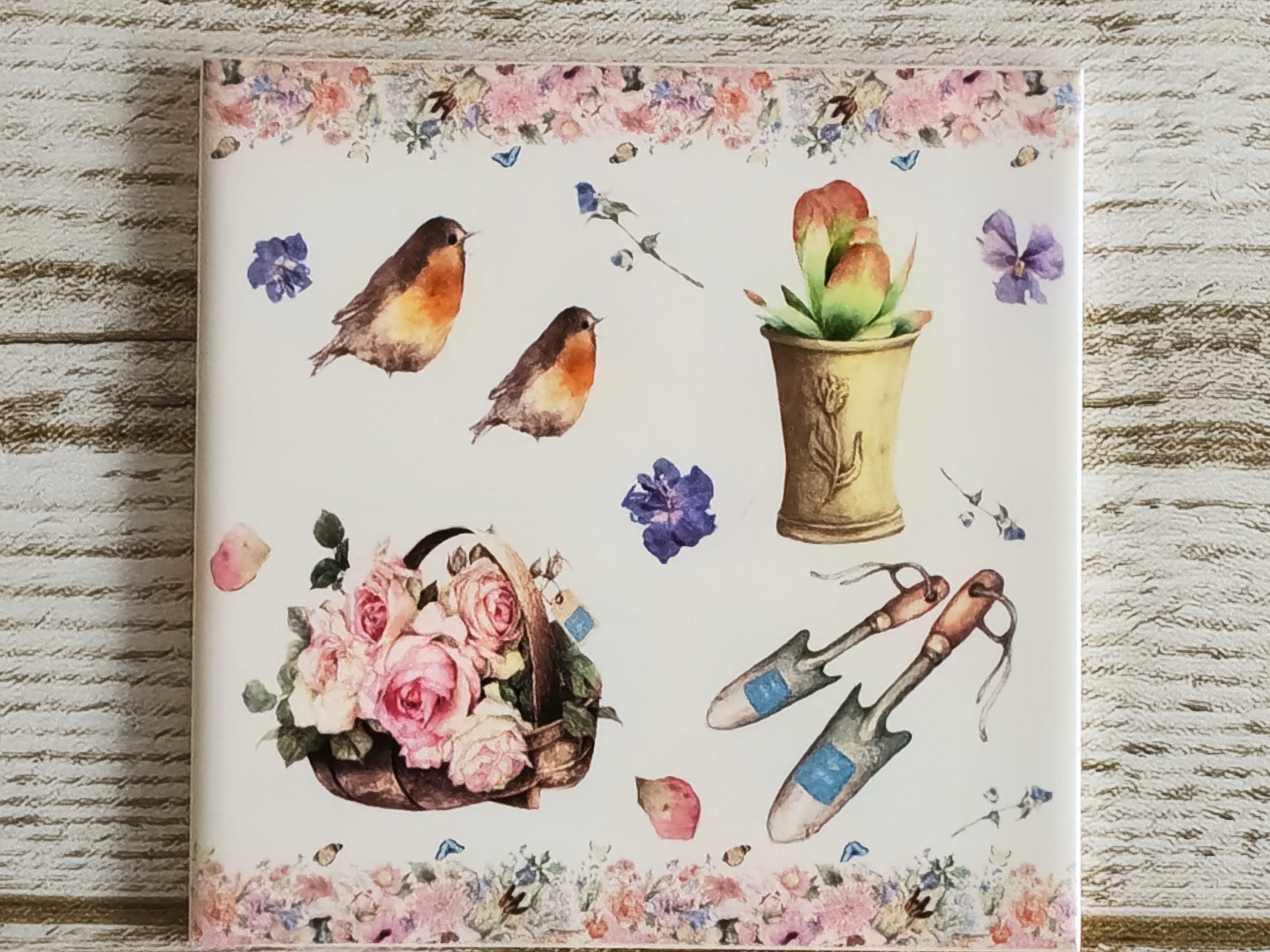 ポーセラーツ転写紙 Gardening Flowers A4タイプ