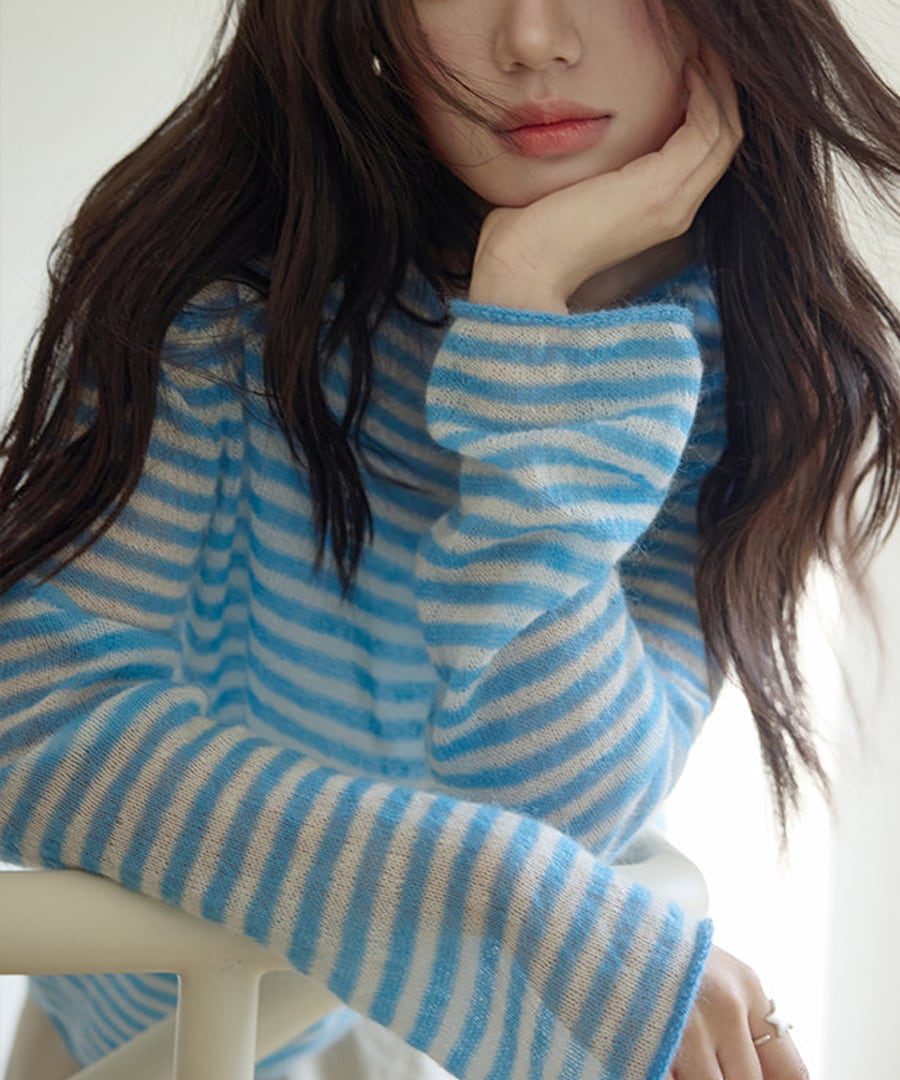 リラックスフィット◆モヘア混セーター【t-10635】