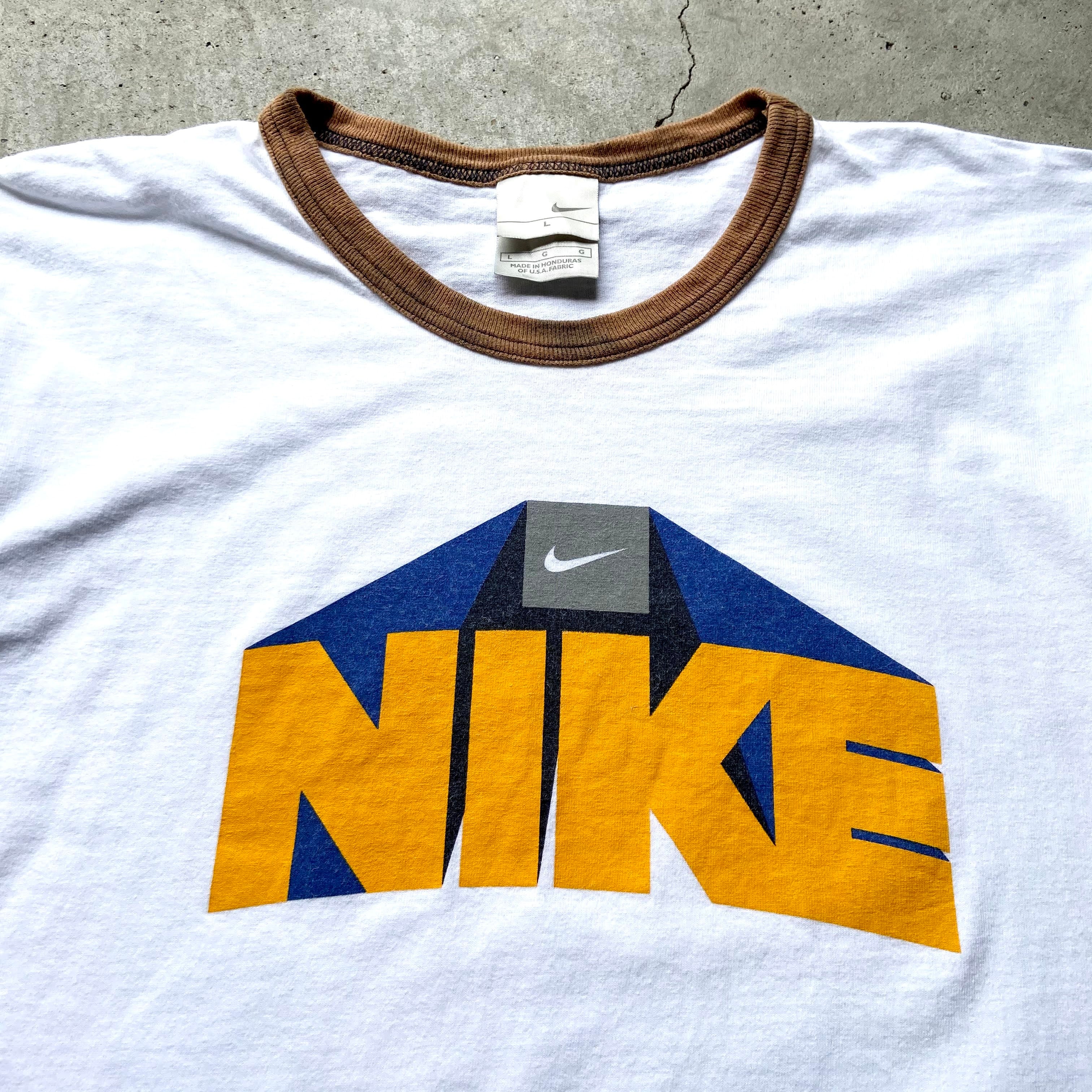 NIKE ナイキ スウォッシュ センターロゴ プリント リンガーTシャツ