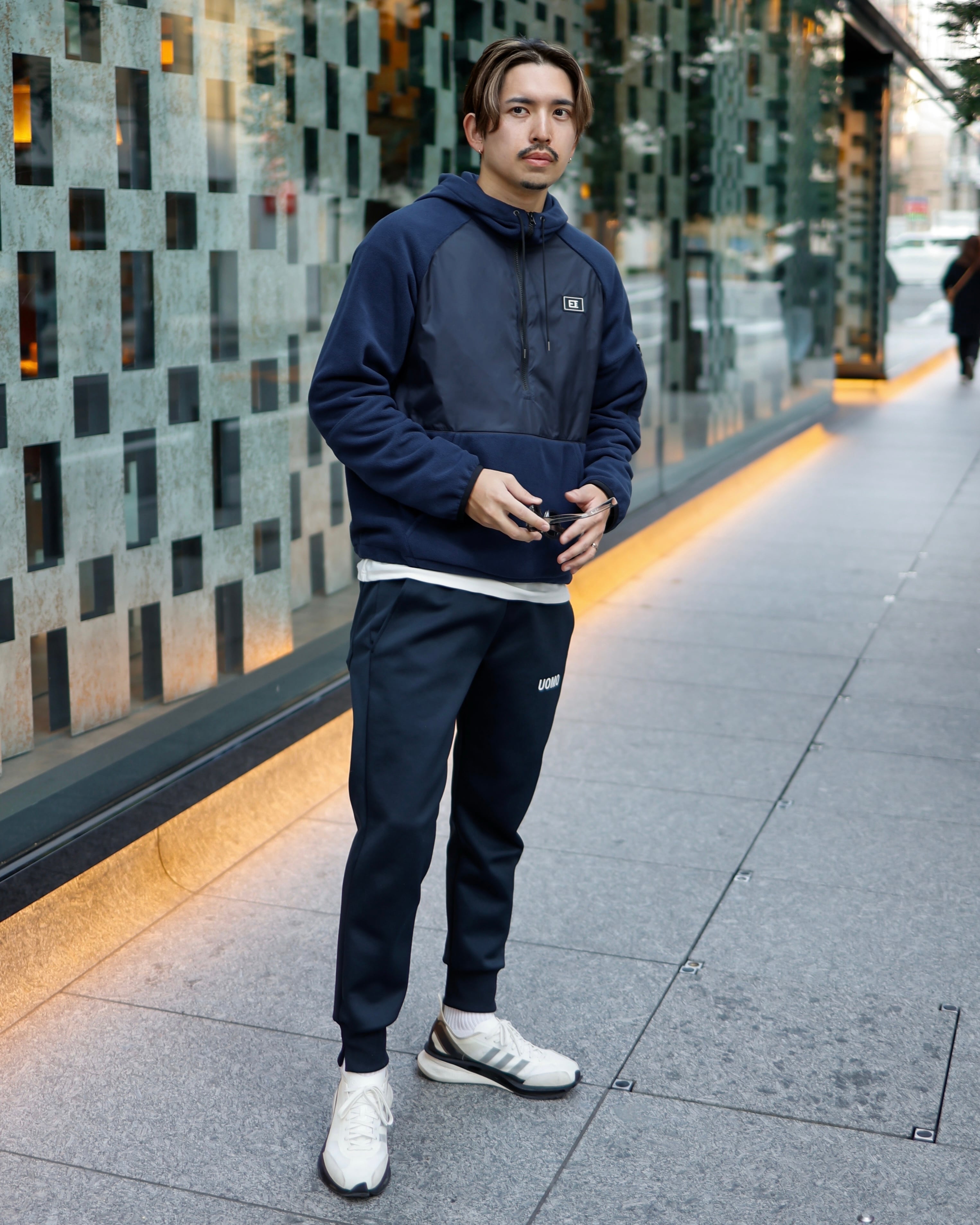 KV-526】【軽くて暖かい】Luxury Nylon Fleece Anorak Hoodie【即日