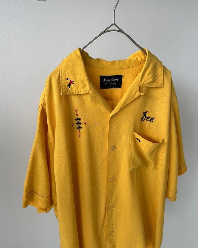 -King Louie- Vintage 50-60s L Bowling Shirt made in USA