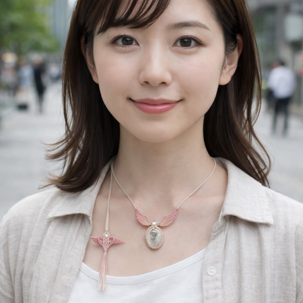 レア・『ピンクスコレサイト』天使の羽根/羽翼マクラメ編S925イルカネックレス