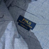 POLO RALPH LAUREN ポロラルフローレン ストライプ コットン ハーフパンツ W82/インディゴ/talonジップ