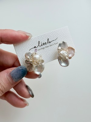 【一点物】Baroque pearl earring 02