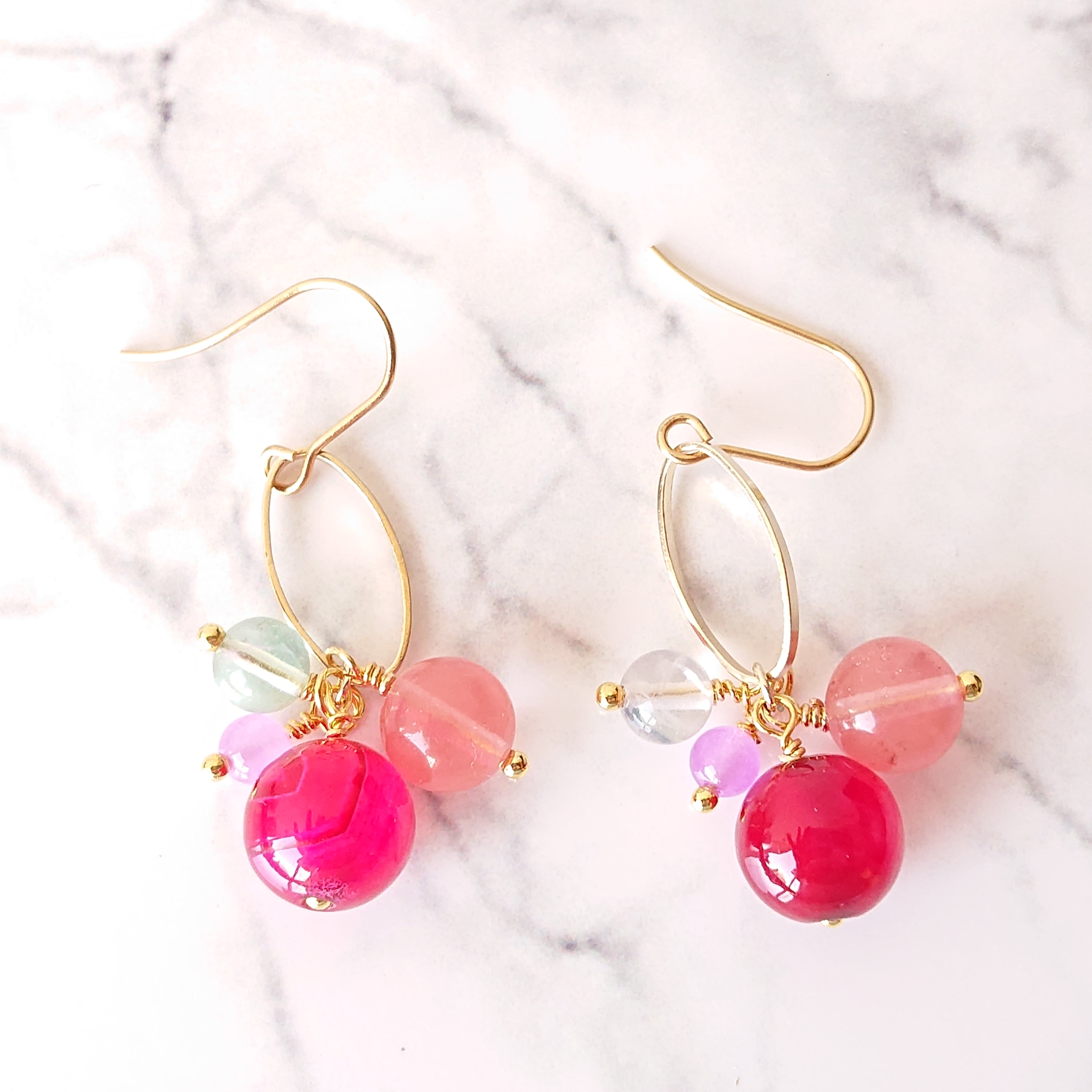 チェコビーズベルフラワー＊イヤリング／ピアス | KIKI collection