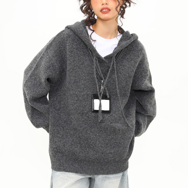 basic knit hoodie　ベーシックニットフーディー　J1535