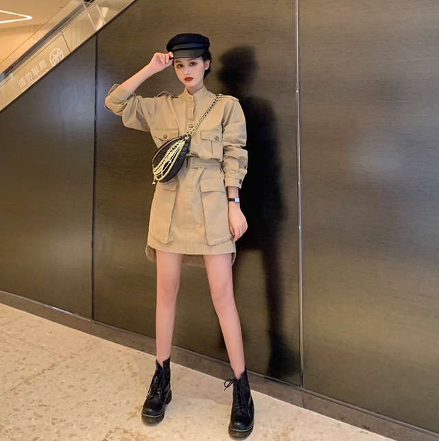 秋 冬 レディース ワンピース コートワンピ ショート丈コート ショートワンピース カジュアル かわいい おしゃれ 韓国 きれいめ プチプラ Fa 9 194 Dress Sugar Moon