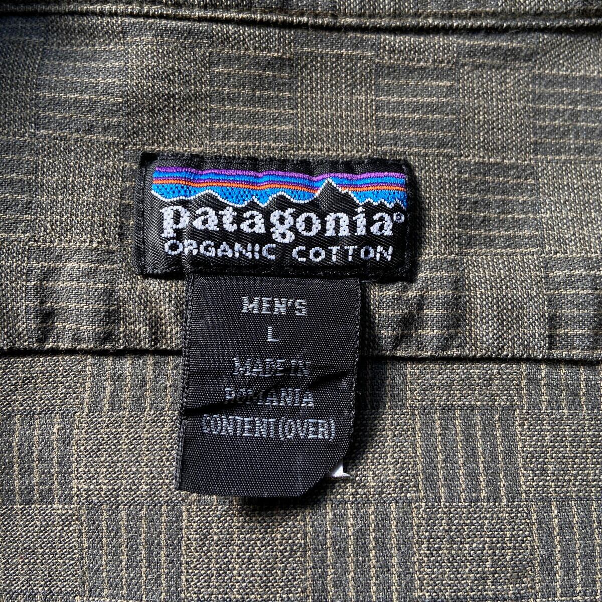 Patagoniaパタゴニアコットンシャツ　ルーマニア製　長袖メンズＭサイズ