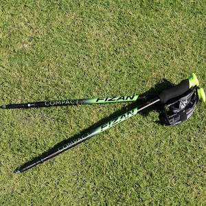 FIZAN フィザン 世界最軽量 可変3段 トレッキングポール59-132cm COMPACT GREEN コンパクトグリーン