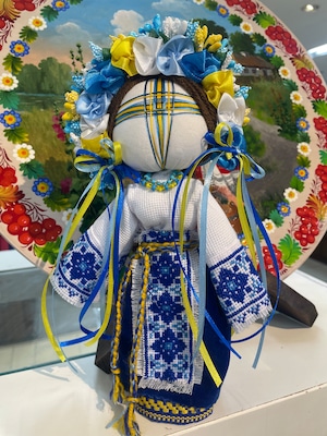 UA.Designer手作りモタンカ 25cm（ウクライナの御守り）