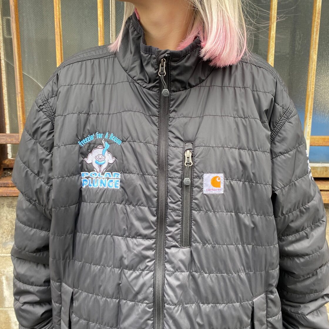 Carhartt カーハート 中綿 ギリアムジャケット メンズL ロゴ刺繍 古着  