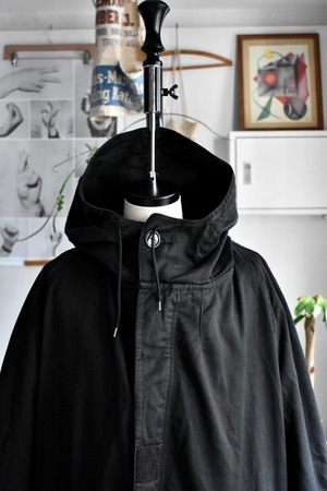 70‘s-80‘s vintage “French army“ “M-64 field parka“ “over dye black“ D.STOCK