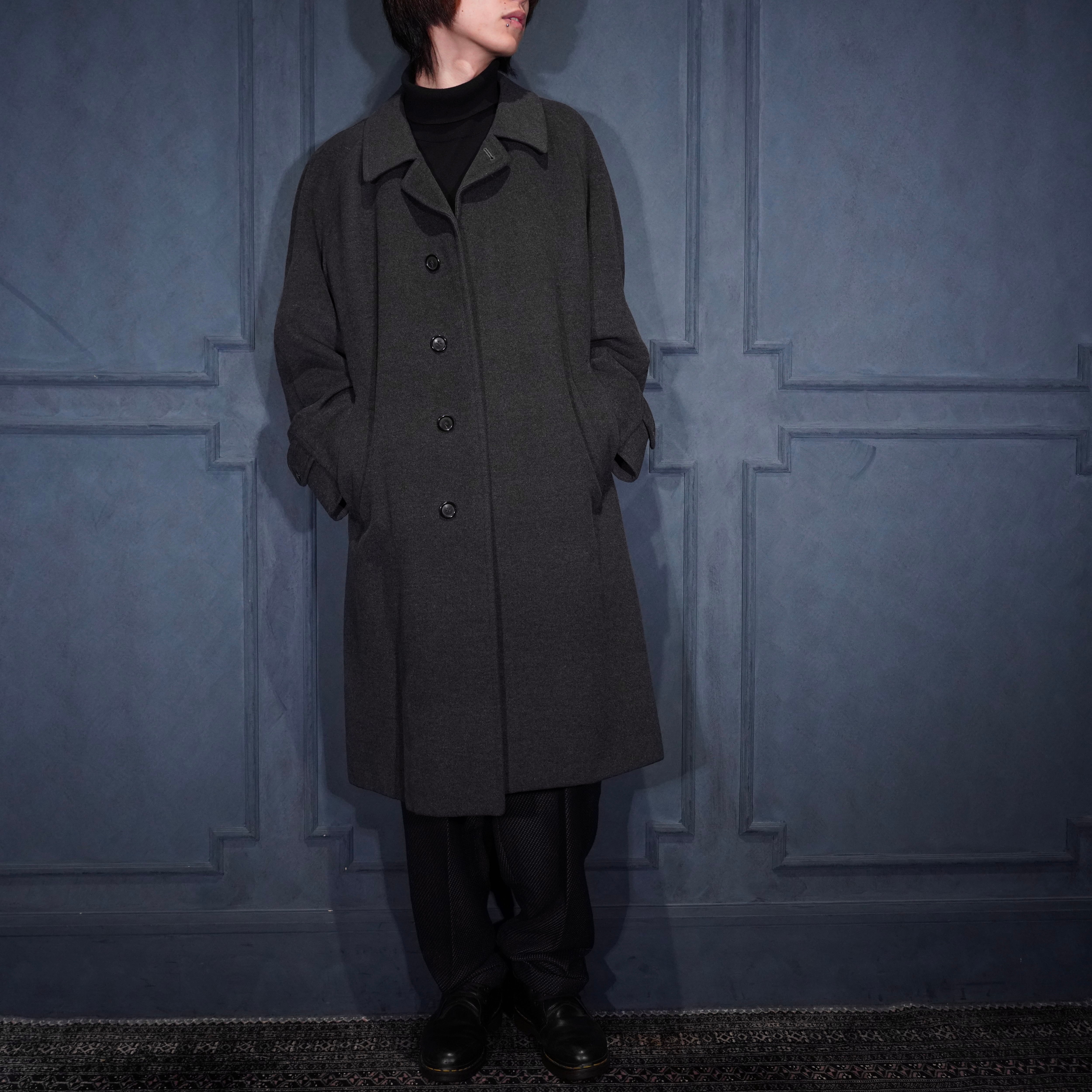 バーバリー woolコート BURBERRY LONDON CASHMERE ANGORA BREND WOOL DESIGN BALMACAAN COAT