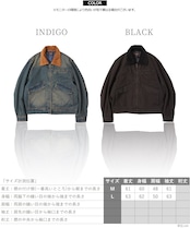 ◆ヴィンテージ加工 デニム フライトジャケット◆lf-w85202