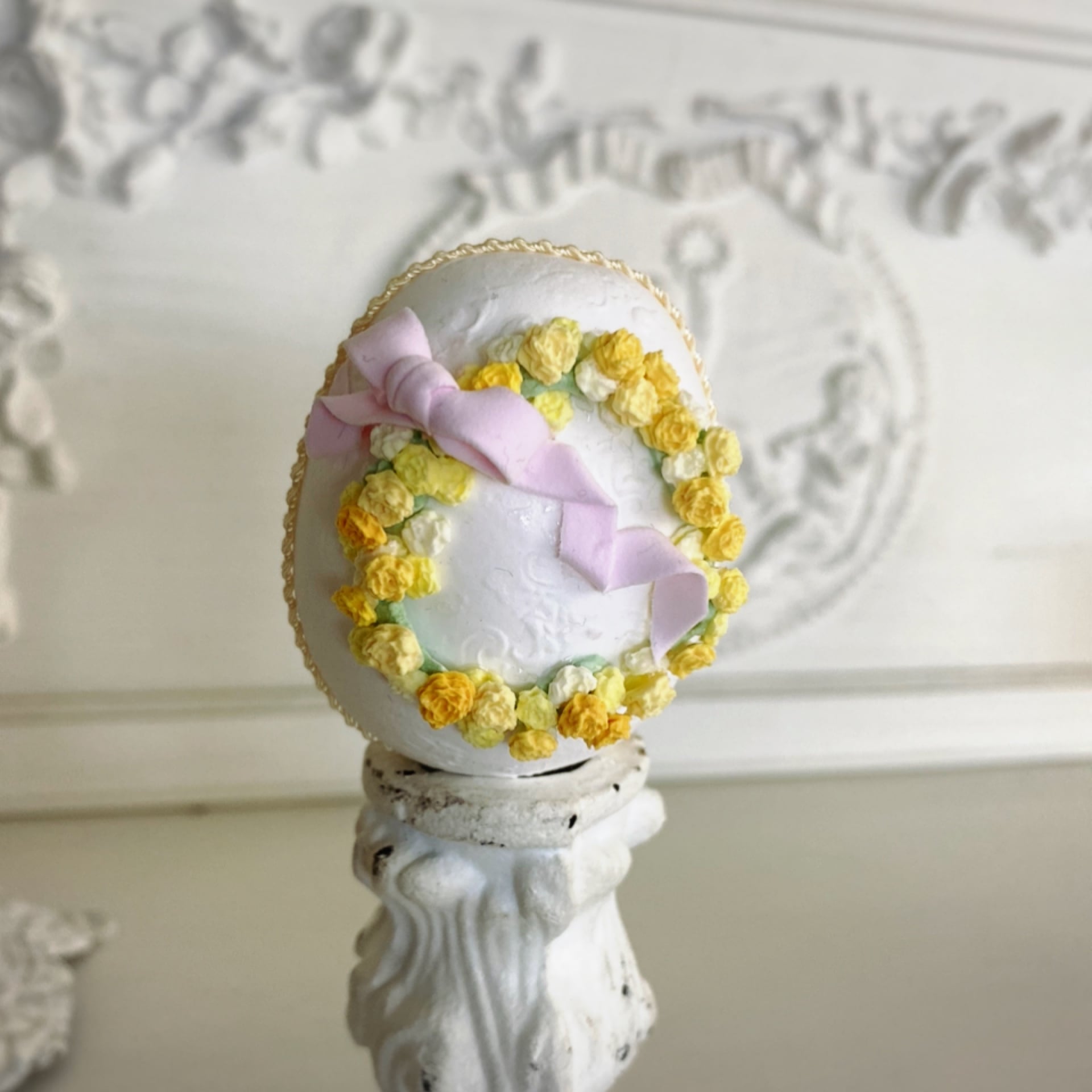 イースターエッグ*ミモザリース* Easter egg*Mimosa Wreath* | Bonbonniere