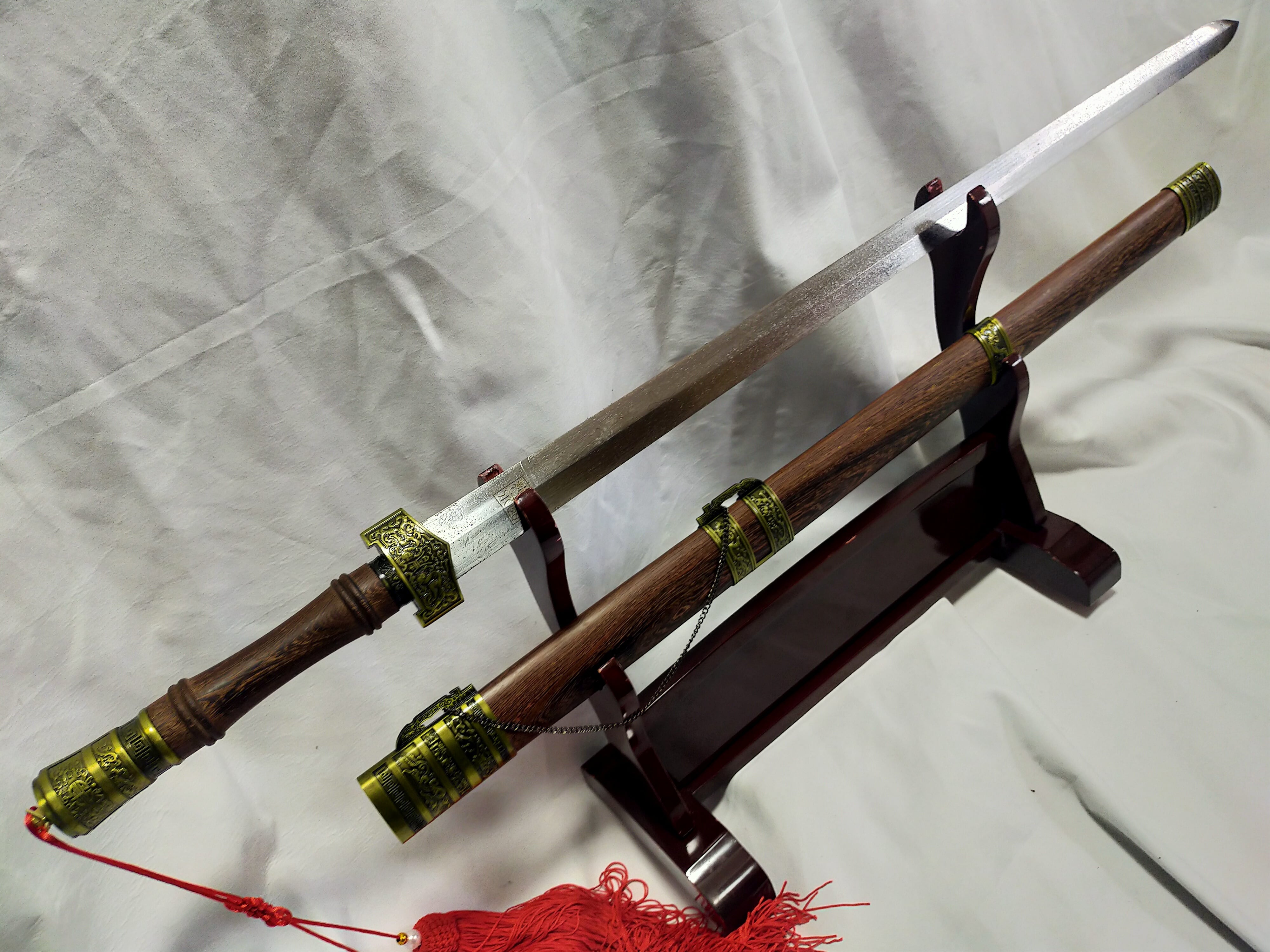 獅子竜漢剣（黒檀タイプ）古兵器 武具 刀装具 日本刀 模造刀 居合刀 - 武具