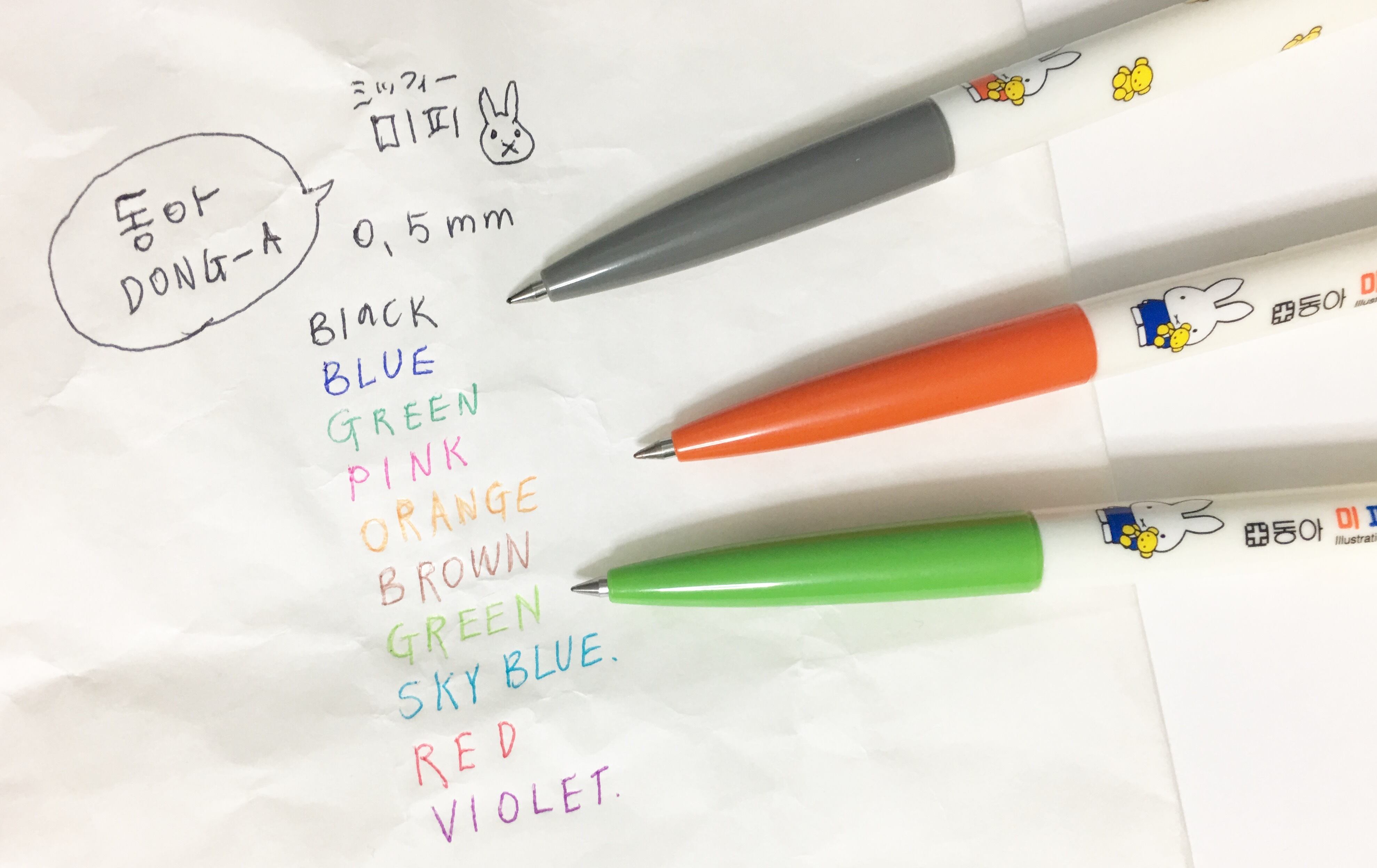 DONG-A ballpointpen 10colors SET