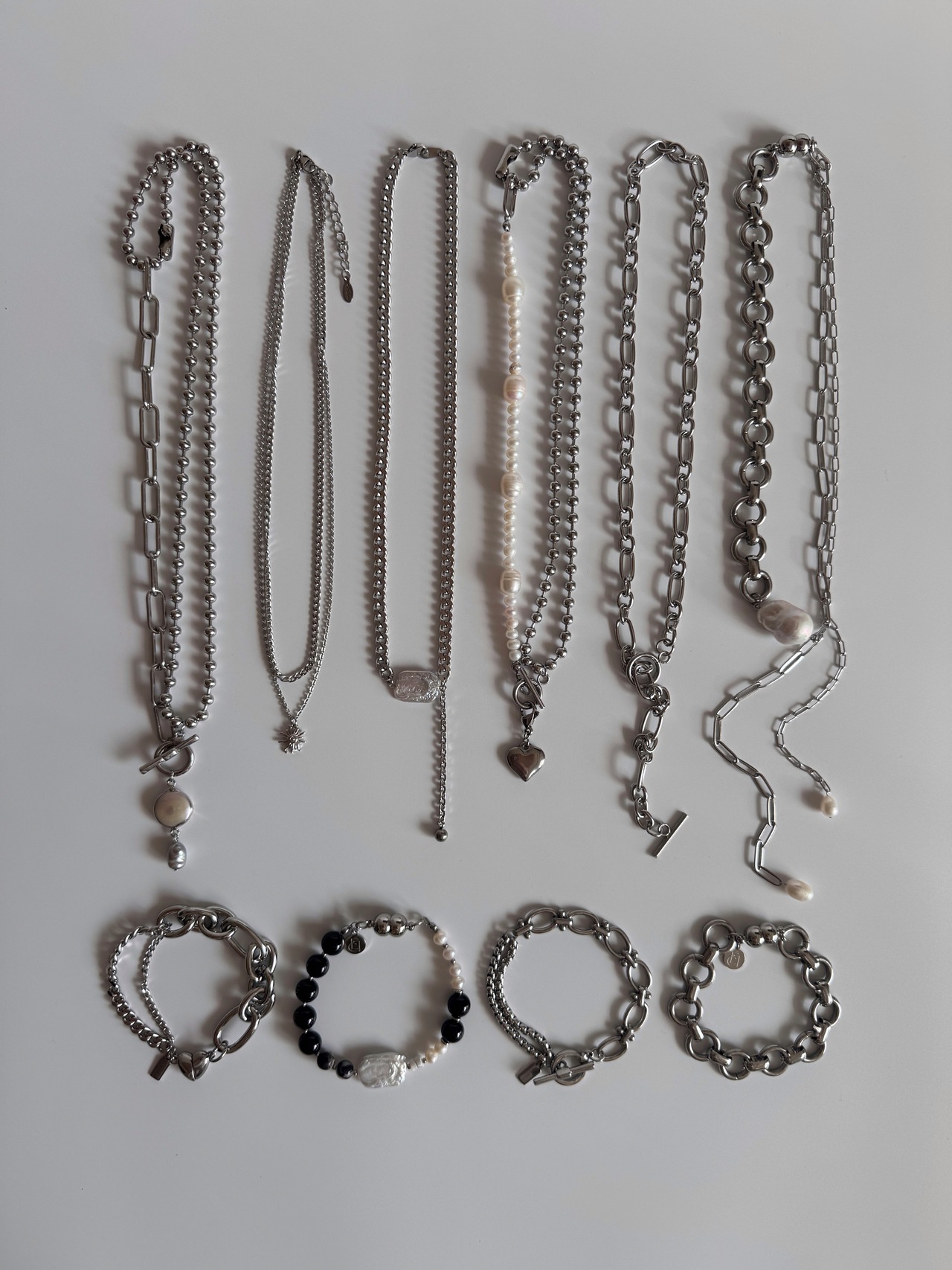 ［ 4way ] Ball & Clip Chain Necklace［SSN029］