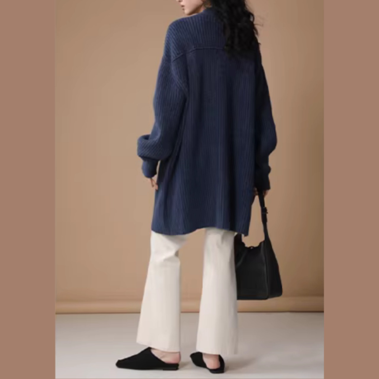 パッチポケット付き ニット カーディガン 00039・画像4