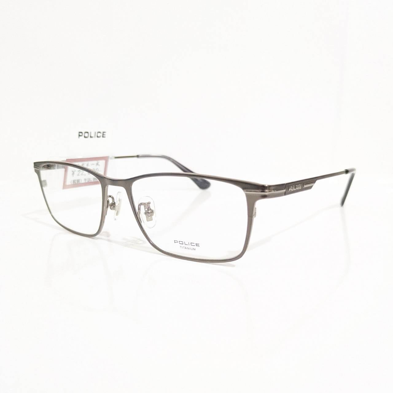【POLICE】スクエアメタルフレーム ブロンズ