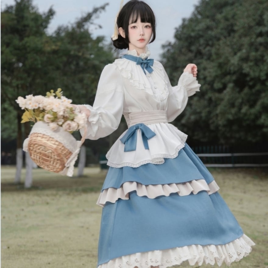 フレンチガーリー ブラウス クラシカルロリィタ エレガント 控えめ