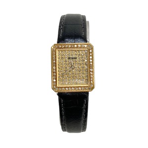 ※Reserved items※　PIAGET ピアジェ 41545 スクエア ダイヤ YG革 手巻き 4351-202203