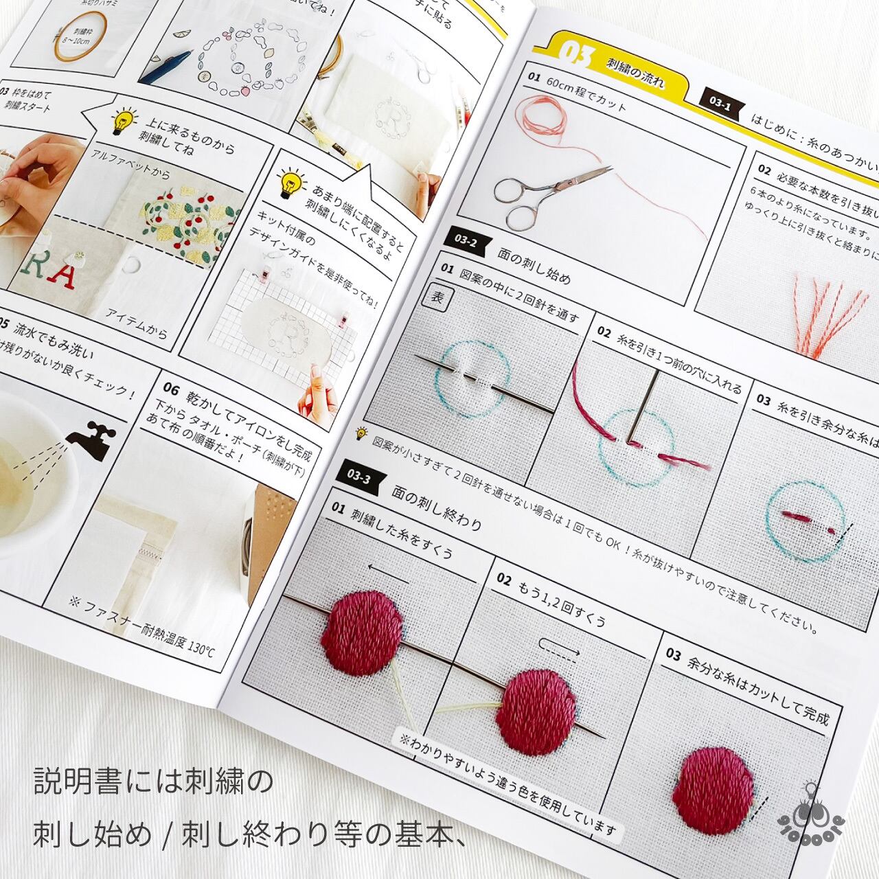 イニシャル デコ 刺繍キット IDEable ボタニカル：ID_K03 | 910