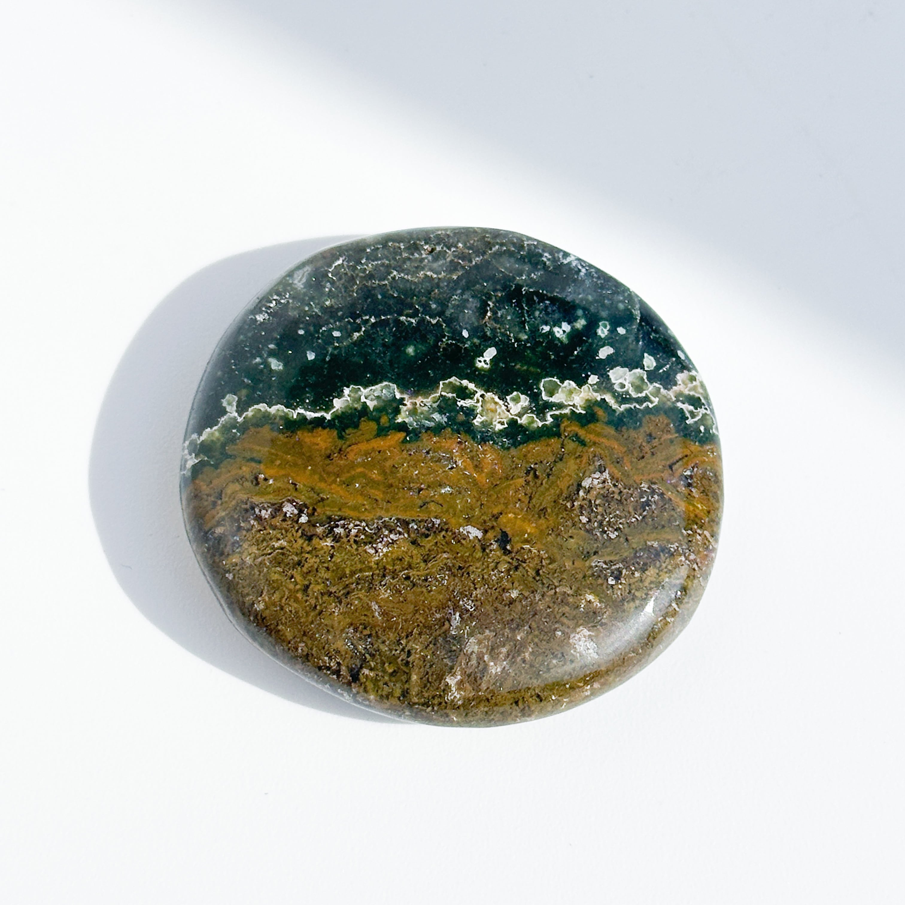 オーシャンジャスパー パームストーン45◇ Ocean Jasper ◇天然石
