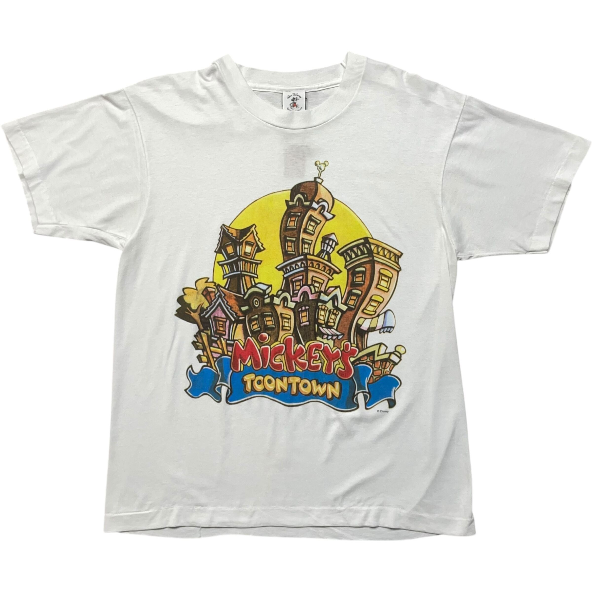《L》 SCREEN STARS スクリーンスターズ Disney ディズニー Tシャツ ミッキー トゥーンタウン フロントプリント シングルステッチ USA製 90年代 vintage no.7359