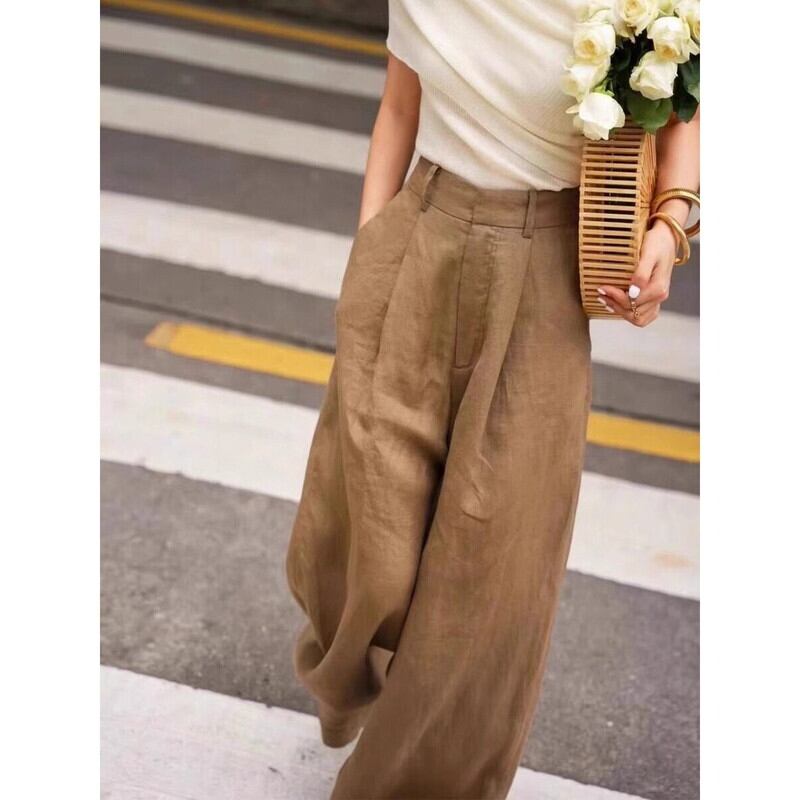 【即納商品】tucked wide-leg pants 103047