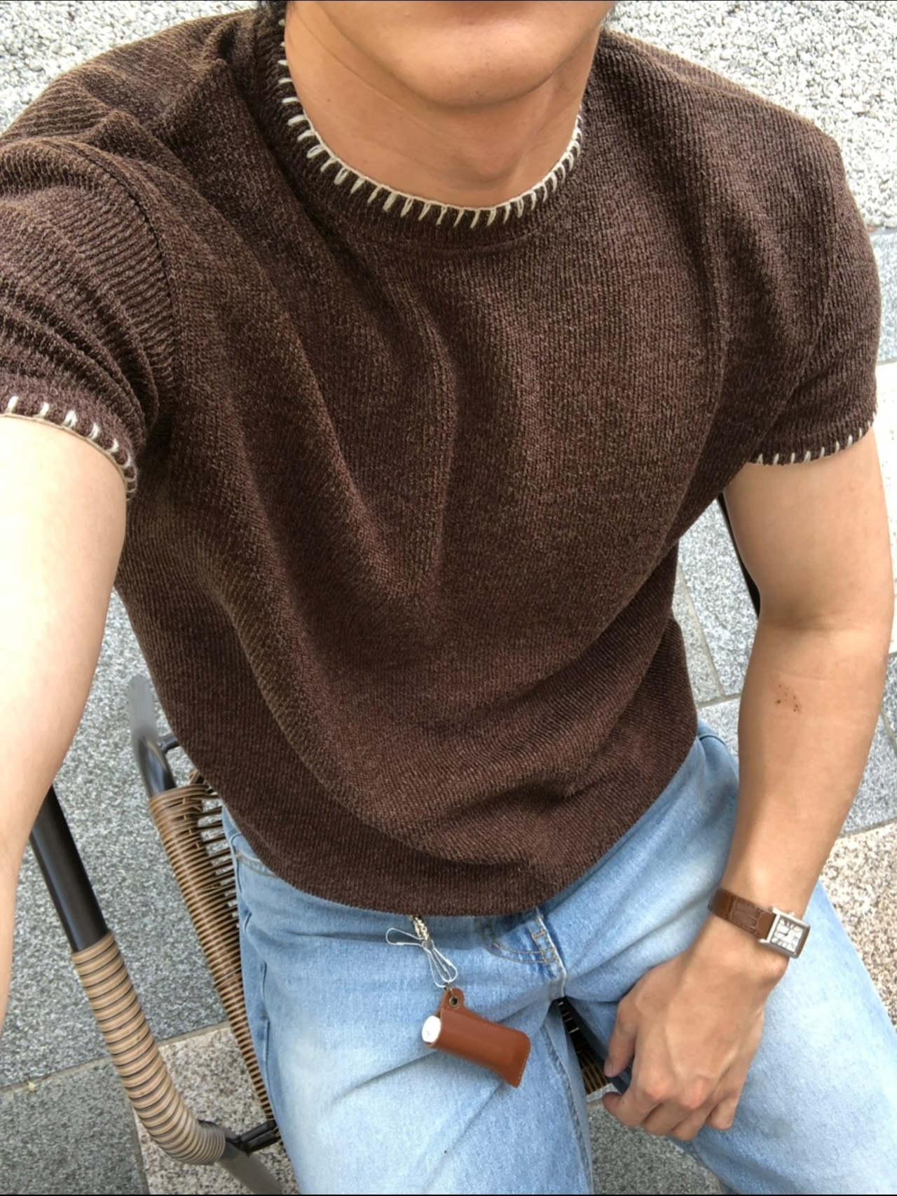 Coal Stitch Muscle Knit Tee (2color) - 6