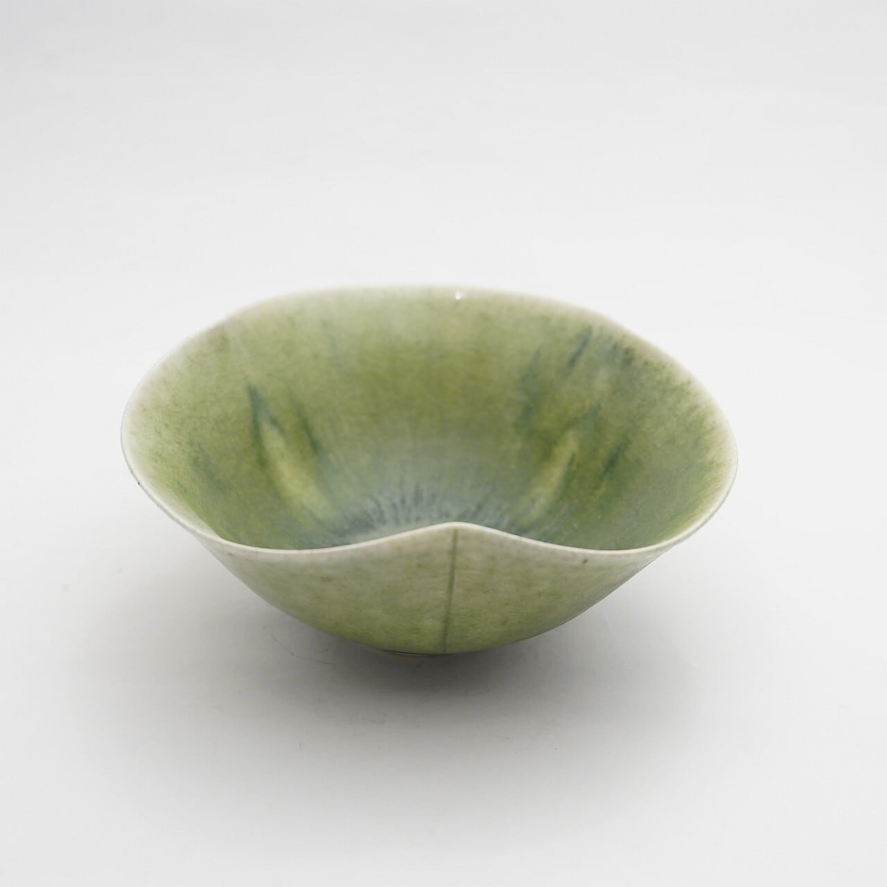 【ヤマカワミユキ】カンラン釉 4寸鉢 染付 YA04-A