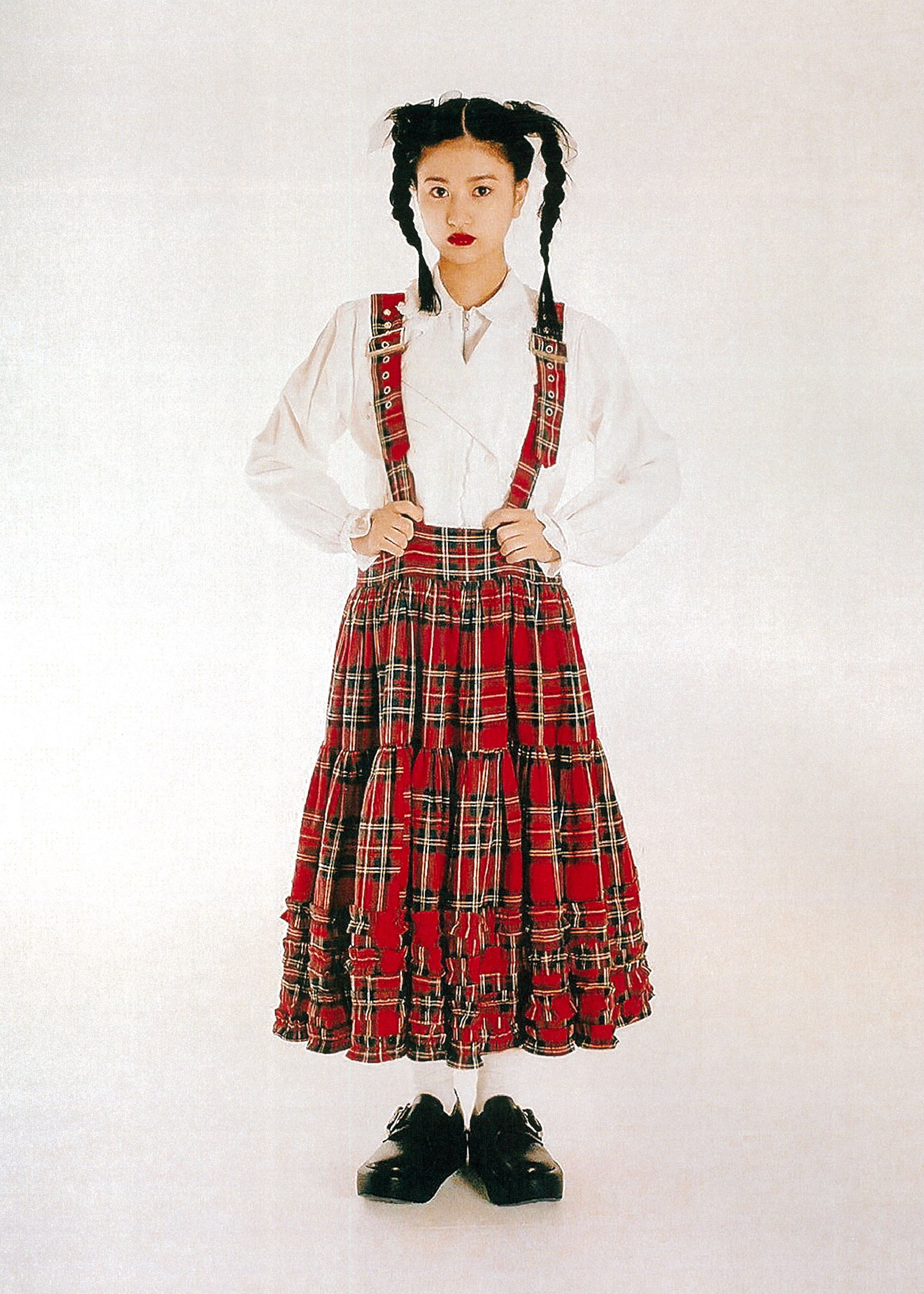 吊りリボンスカート RED 002