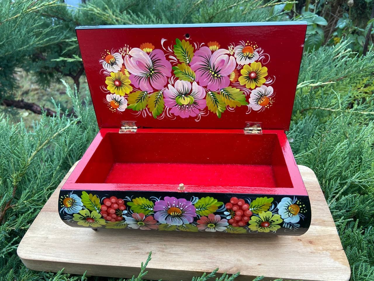 ペトリキフカ・ジュエリーボックス21 cm（Khomenko） - 12