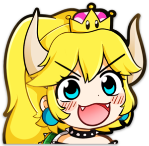 WAIFU BAIT　Chibi Bowsette Sticker